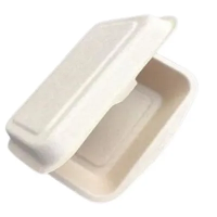 Bagasse Takeaway Clamshell Box